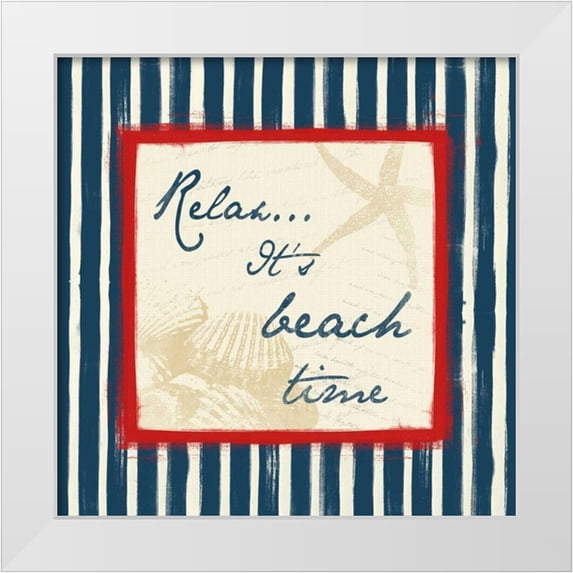 Grey, Jace 26x26 White Modern Wood Framed Museum Art Print Titled - Relax