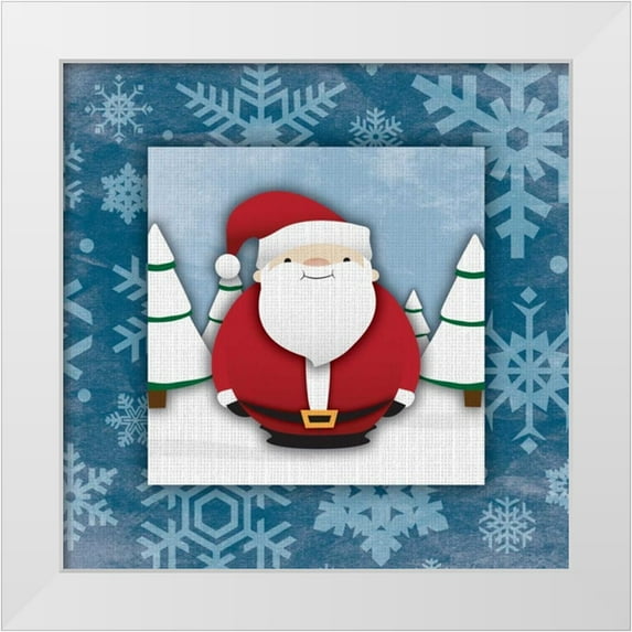 Grey, Jace 26x26 White Modern Wood Framed Museum Art Print Titled - Santa