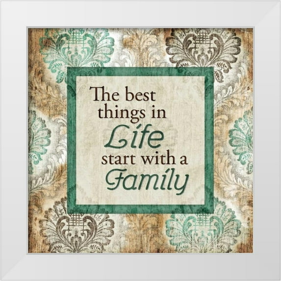 Grey, Jace 26x26 White Modern Wood Framed Museum Art Print Titled - Start With A Family