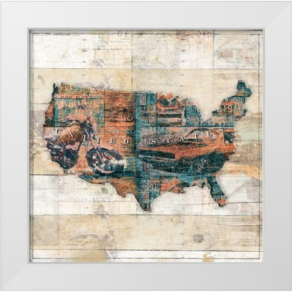 Grey, Jace 26x26 White Modern Wood Framed Museum Art Print Titled - United Route