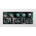 thumbnail image 1 of Grey, Jace 32x15 White Modern Wood Framed Museum Art Print Titled - Live Your life Teal, 1 of 4
