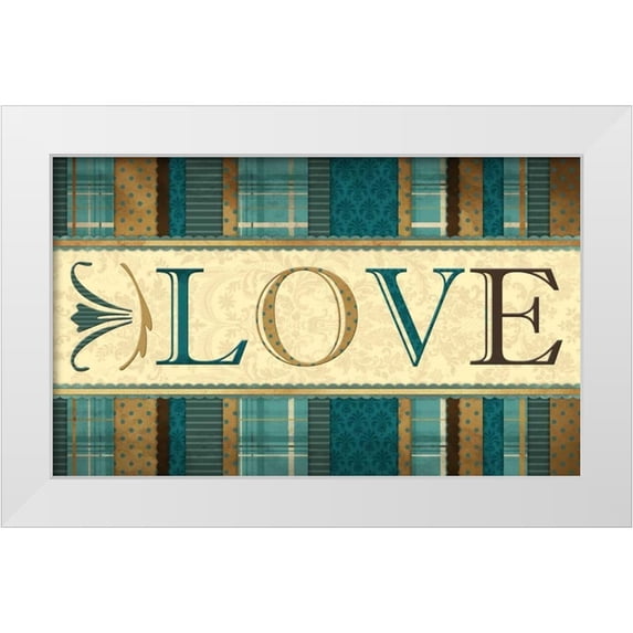 Grey, Jace 32x21 White Modern Wood Framed Museum Art Print Titled - Love
