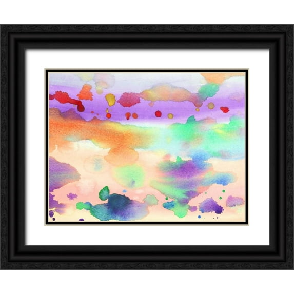 Grey, Jace 32x25 Black Ornate Wood Framed with Double Matting Museum Art Print Titled - Watercolored
