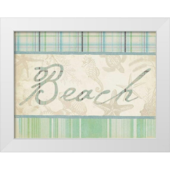 Grey, Jace 32x25 White Modern Wood Framed Museum Art Print Titled - Beach