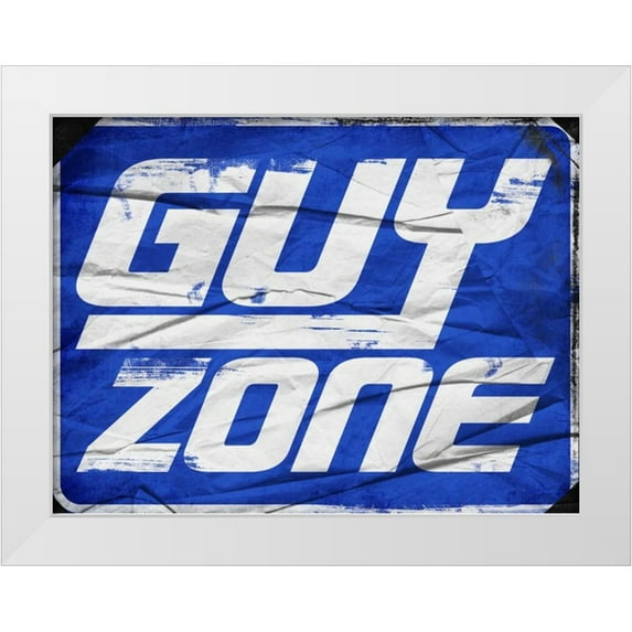 Grey, Jace 32x25 White Modern Wood Framed Museum Art Print Titled - Guy Zone Sign