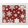 thumbnail image 1 of Grey, Jace 32x25 White Modern Wood Framed Museum Art Print Titled - Red Flakes, 1 of 4
