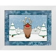 thumbnail image 1 of Grey, Jace 32x25 White Modern Wood Framed Museum Art Print Titled - Reindeer, 1 of 4