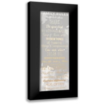 Grey, Jace 7x14 Black Modern Framed Museum Art Print Titled - Family Rules Smoke