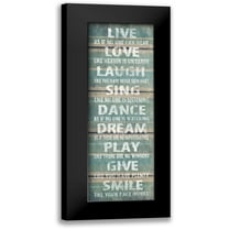 Grey, Jace 7x14 Black Modern Framed Museum Art Print Titled - Live