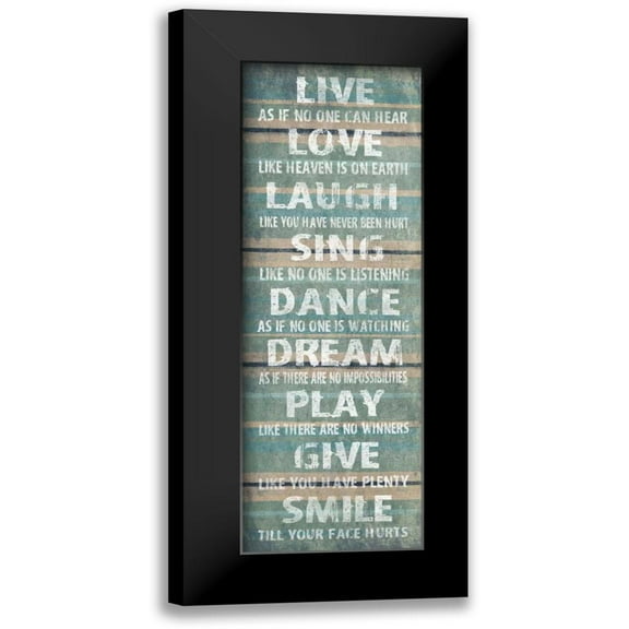 Grey, Jace 7x14 Black Modern Framed Museum Art Print Titled - Live