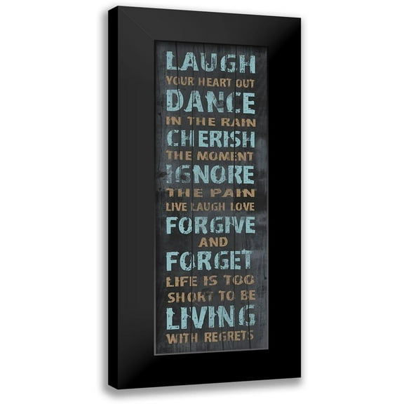 Grey, Jace 7x14 Black Modern Framed Museum Art Print Titled - Rules For Enjoyment