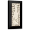 thumbnail image 1 of Grey, Jace 7x14 Black Modern Framed Museum Art Print Titled - VINO CREAM, 1 of 5