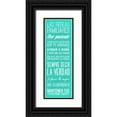 thumbnail image 1 of Grey, Jace 7x14 Black Ornate Wood Framed with Double Matting Museum Art Print Titled - Las reglas familiares, 1 of 4