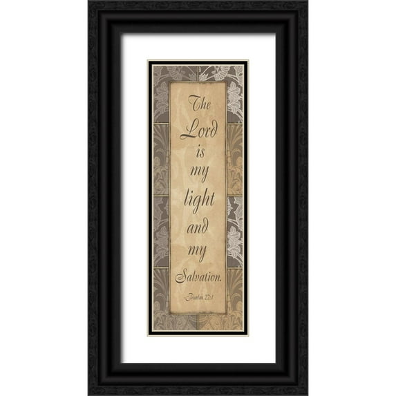 Grey, Jace 7x14 Black Ornate Wood Framed with Double Matting Museum Art Print Titled - Lord Is My Light