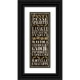 thumbnail image 1 of Grey, Jace 7x14 Black Ornate Wood Framed with Double Matting Museum Art Print Titled - PASTA UTENSILS, 1 of 4