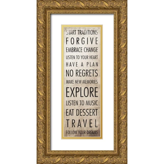 Grey, Jace 7x14 Gold Ornate Wood Framed with Double Matting Museum Art Print Titled - Start Traditions