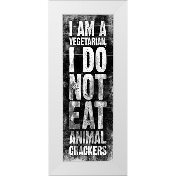Grey, Jace 7x14 White Modern Wood Framed Museum Art Print Titled - Animal Crackers