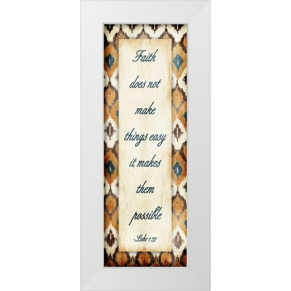 Grey, Jace 7x14 White Modern Wood Framed Museum Art Print Titled - Faith Does Not