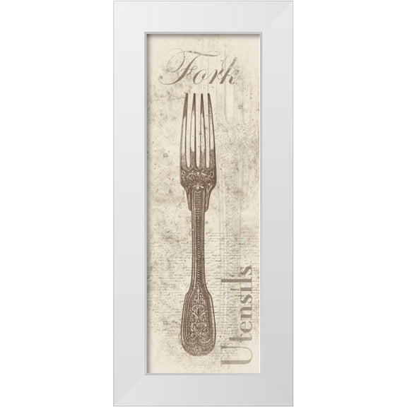 Grey, Jace 7x14 White Modern Wood Framed Museum Art Print Titled - Fork