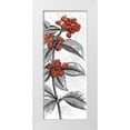 thumbnail image 1 of Grey, Jace 8x14 White Modern Wood Framed Museum Art Print Titled - Red Flower, 1 of 4