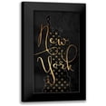 thumbnail image 1 of Grey, Jace 9x14 Black Modern Framed Museum Art Print Titled - Golden New York, 1 of 5