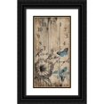 thumbnail image 1 of Grey, Jace 9x14 Black Ornate Wood Framed with Double Matting Museum Art Print Titled - Floral Clock, 1 of 4