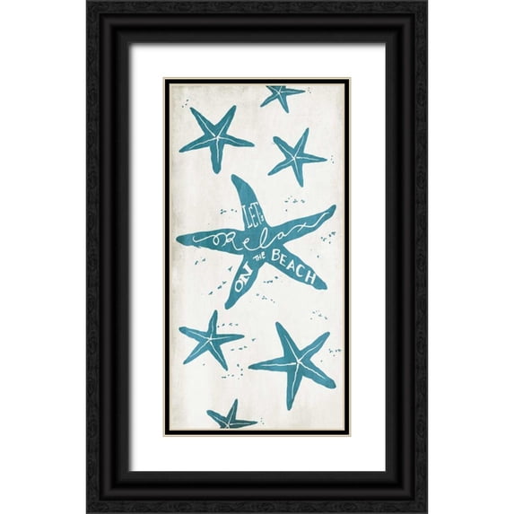 Grey, Jace 9x14 Black Ornate Wood Framed with Double Matting Museum Art Print Titled - Lets Relax On The Beach