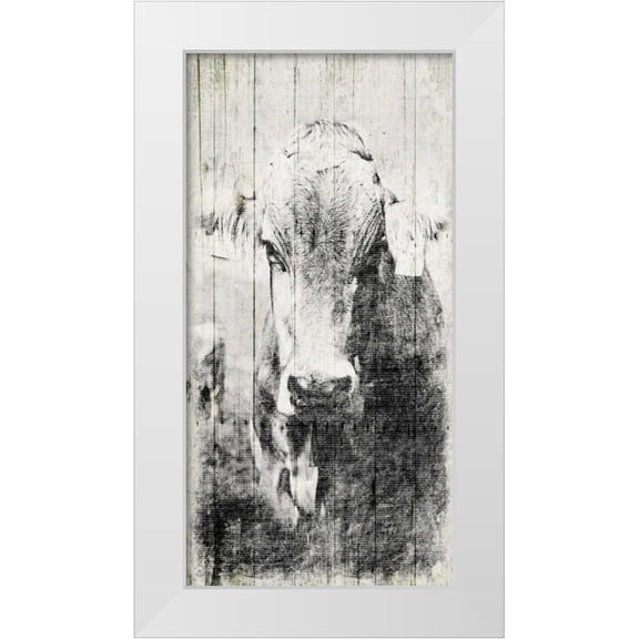 Grey, Jace 9x14 White Modern Wood Framed Museum Art Print Titled - Vintage Cow Mate