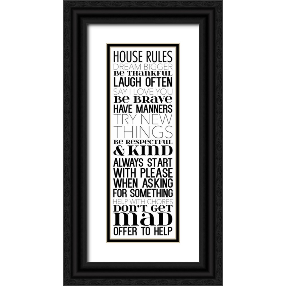 Grey, Jace 9x18 Black Ornate Wood Framed with Double Matting Museum Art ...