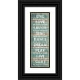 thumbnail image 1 of Grey, Jace 9x18 Black Ornate Wood Framed with Double Matting Museum Art Print Titled - Live, 1 of 4
