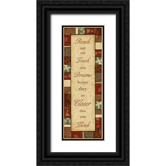 Grey, Jace 9x18 Black Ornate Wood Framed with Double Matting Museum Art Print Titled - Reach