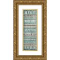 thumbnail image 1 of Grey, Jace 9x18 Gold Ornate Wood Framed with Double Matting Museum Art Print Titled - Be happy, 1 of 4