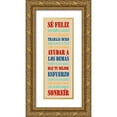 thumbnail image 1 of Grey, Jace 9x18 Gold Ornate Wood Framed with Double Matting Museum Art Print Titled - Feliz 2, 1 of 4