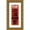 thumbnail image 1 of Grey, Jace 9x18 Gold Ornate Wood Framed with Double Matting Museum Art Print Titled - Typography RWB, 1 of 4