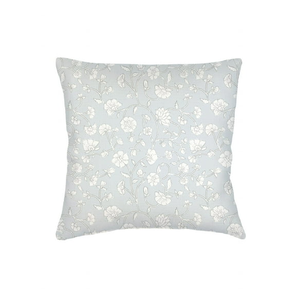 Grey Jaipur Floral Linen Pillow 20x20 20x20 / Down Alternative