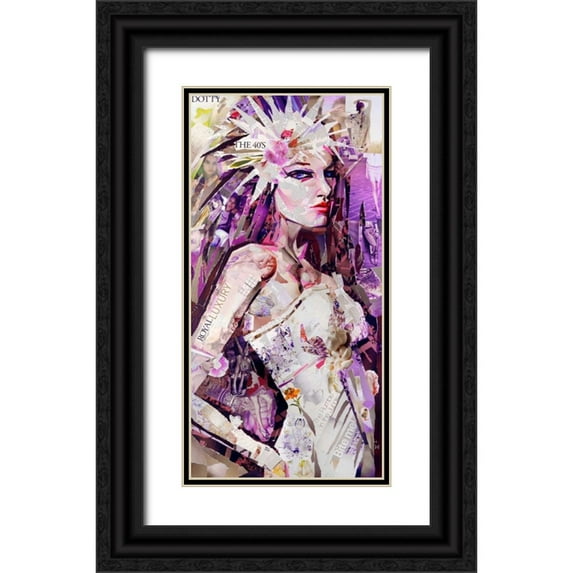 Grey, James 9x14 Black Ornate Wood Framed with Double Matting Museum Art Print Titled - Ice Flower