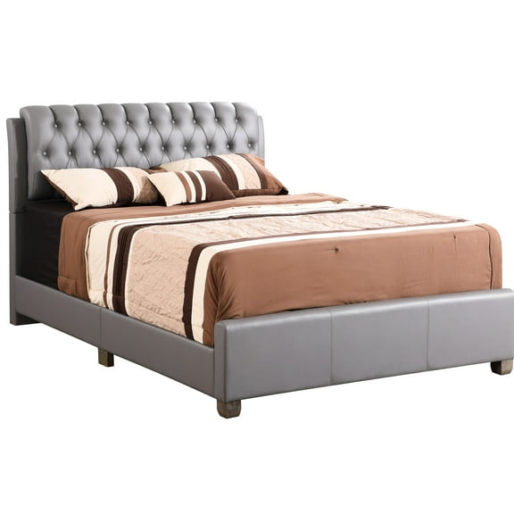 Grey King Bed For Modern Bedroom - Robust Build, 48"h X 79"w 88"d, Foam Filled, Pu Material, Simple Assembly Size Construction, 48" H 79" W 88" D, Made Of Pu, Installation