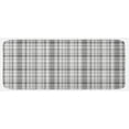 thumbnail image 1 of Grey Kitchen Mat, Pattern with Modified Stripes Crossed Horizontal and Vertical Lines Forming Squares, Plush Decorative Kitchen Mat with Non Slip Backing, 47" X 19", Grey White, by Ambesonne, 1 of 1