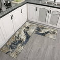thumbnail image 1 of Grey Kitchen Mats for Floor Set of 2 Pieces Marble Kitchen Mats Runner Rug Non Slip Floor Comfort Mat for Kitchen Sink Laundry Office (17" Wx30 L+17" W+ 47" L), 1 of 6