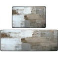 thumbnail image 1 of Grey Kitchen Rugs and Mats Grey and Brown Abstract Art Painting 17"x48"+17"x30" Kitchen Mats for Floor Kitchen Rugs Sets 2 Piece Floor Mats for Kitchen Home Office Sink Laundry Desk, 1 of 5