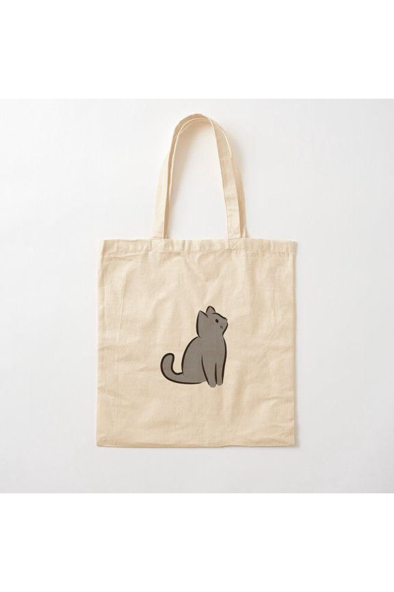 Grey Kitten Canvas Version 2 Canvas Tote Bags, Reusable Shopping Bag