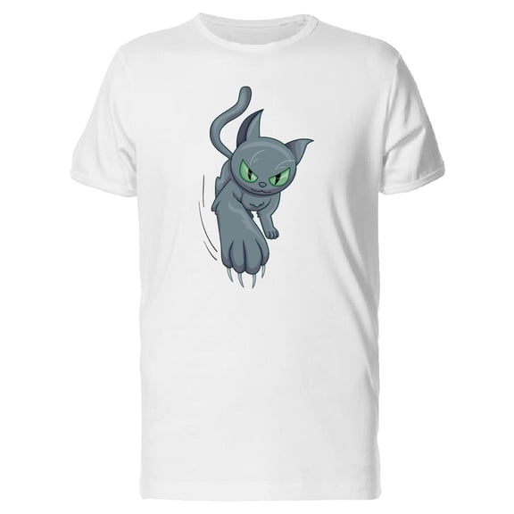 Grey Kitty With Long Claws T-Shirt Men -Image by Shutterstock, Male XX-Large
