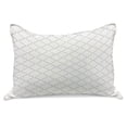 thumbnail image 1 of Grey Knitted Quilt Pillowcover, Simple Monochrome Patterns Geometric Linked Forms on Plain Background Modern, Standard King Size Pillow Cover for Bedroom, 30" x 20", White Grey, by Ambesonne, 1 of 2