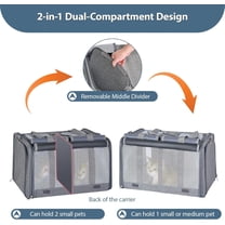 Grey Large Expandable Soft-Sided Pet Travel Carrier