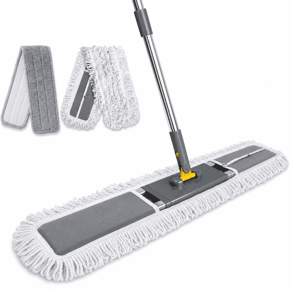 Grey Large Flat Mop Heavy Duty Commercial Industrial Floor Cleaning