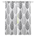 thumbnail image 1 of Grey Leaves Blackout Curtains 54 Inches Long for Bedroom, Gray Summer Tropical Plant Aesthetics Thermal Insulated Room Darkening Black Out Window Curtain Panels Grommet Drapes for Living Room, 1 of 8