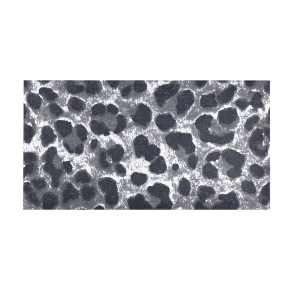 Grey Leopard Print Pattern Bath Mat 39x20 Inch Soft Absorbent Non-Slip Plush Bathroom Rug for Floor