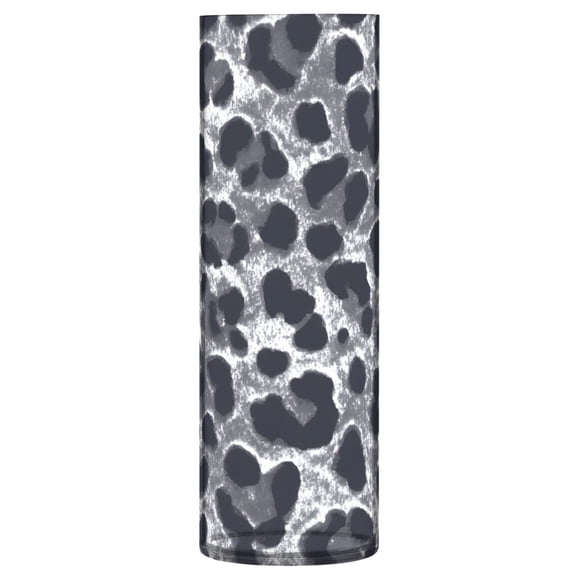 Grey Leopard Print Pattern Vase Flower Vase Clear Unbreakable Plastic Tall Decorative 11.8in