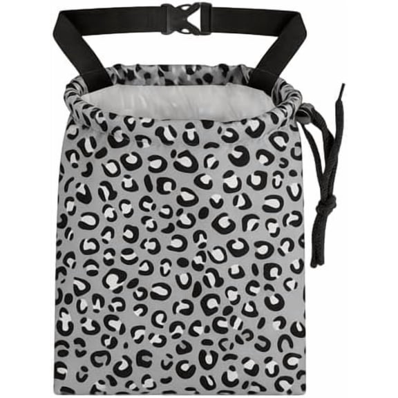 Grey Leopard   Trash Bag -   Trash Bag  Leakproof  Garbage Bag - Washable  Trash Bag For  Interior  Organizer Storage  Travelling Camping