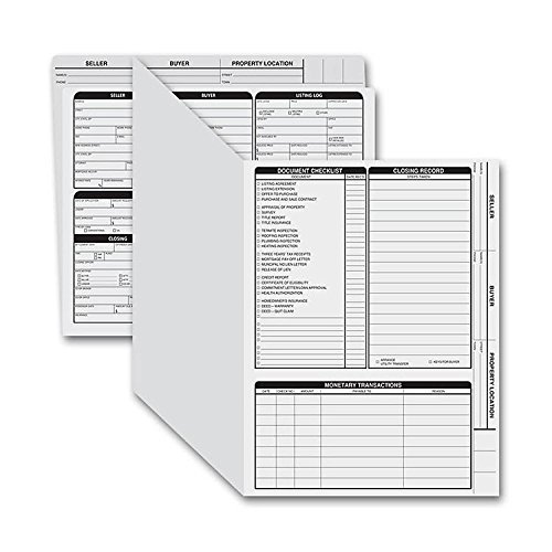 Grey Letter Sized Real Estate Listing Folder, Right Panel, 50 Count